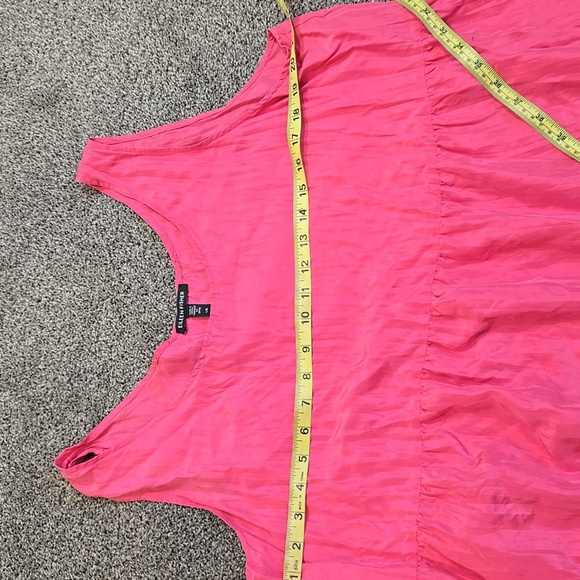 Eileen Fishet Women  Pink 100%Silk Sleeveless Long Maxi Dress Sz L - Picture 5 of 8